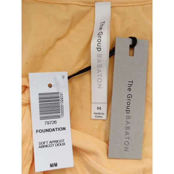 Aritzia The Group Babaton Soft Apricot V Neck Cotton Blend Top Womens Medium NWT - Picture 7 of 7